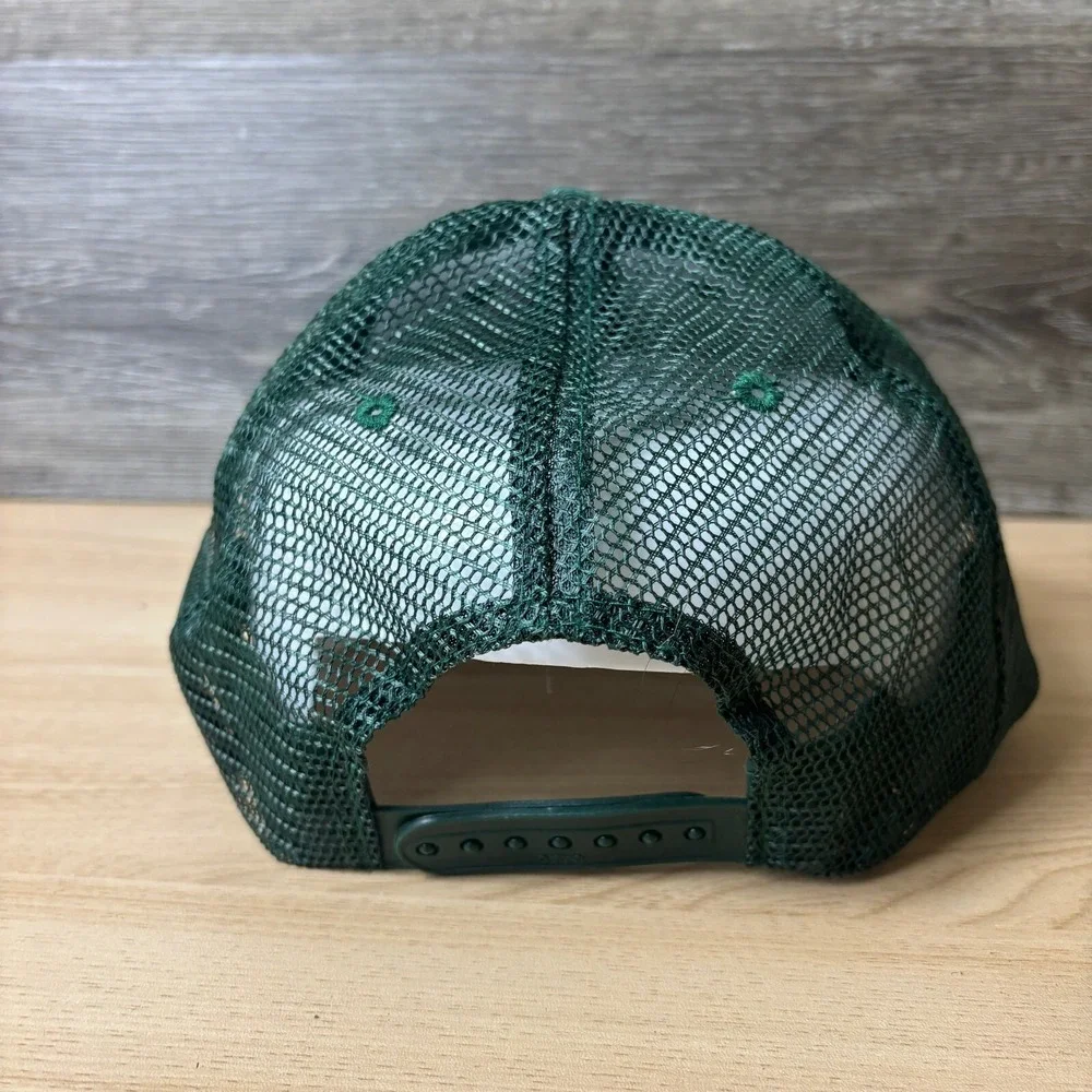 Vintage Culler Land Surveying Company Hat Cap Snap Back Green Adjustable‎